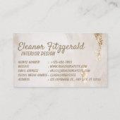 White & Beige Minimalist Interior Design Style 名刺 (裏面)