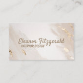 White & Beige Minimalist Interior Design Style 名刺 (正面)