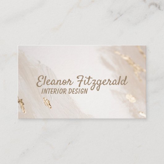 White & Beige Minimalist Interior Design Style 名刺 (正面)