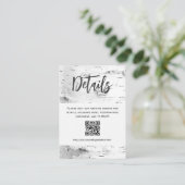 White Birch Details QR code Wedding Enclosure エンクロージャーカード (スタンド正面)