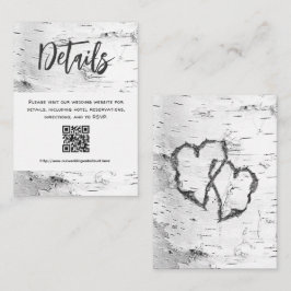 White Birch Details QR code Wedding Enclosure エンクロージャーカード