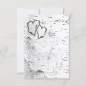 White Birch Wedding RSVP Guest Count Enclosure (裏面)