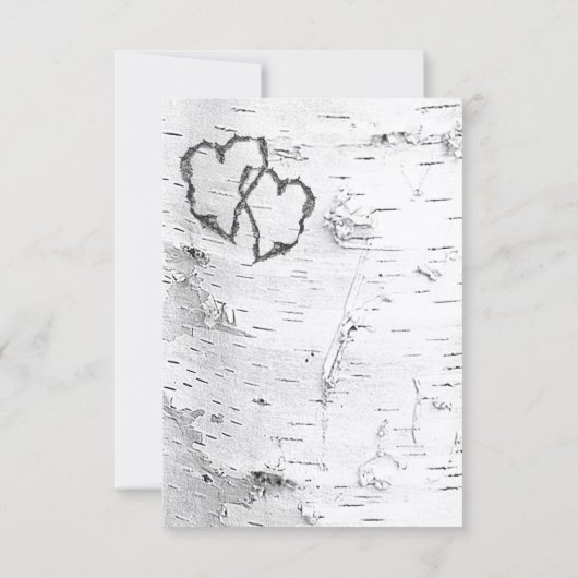 White Birch Wedding RSVP Guest Count Enclosure (裏面)