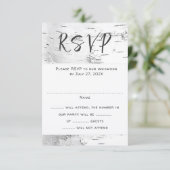 White Birch Wedding RSVP Guest Count Enclosure (スタンド正面)