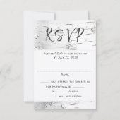 White Birch Wedding RSVP Guest Count Enclosure (正面)