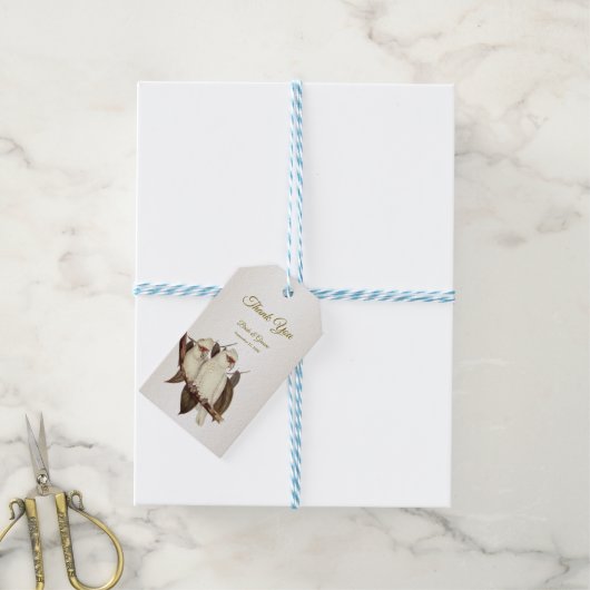 White Birds Wedding Gift Tag ギフトタグ (より糸付き)