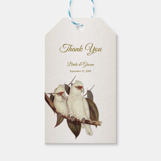 White Birds Wedding Gift Tag ギフトタグ (正面)