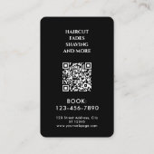 White black Ace of spades barber shop 名刺 (裏面)