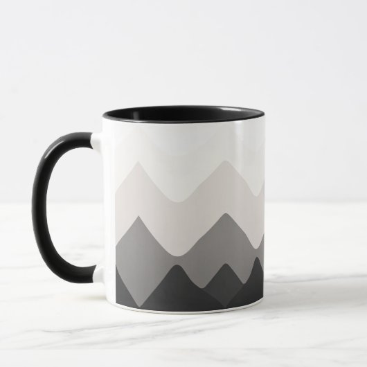 White Black and Gray mug マグカップ (左)
