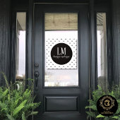 White & Black Bow Monogram ウィンドウサイン