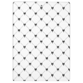 White & Black Bow Monogram クリップボード (裏面)