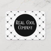 White & Black Bow Monogram 名刺 (正面)