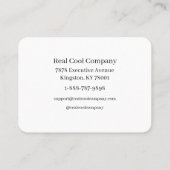 White & Black Bow Monogram Business Card 名刺 (裏面)