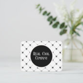 White & Black Bow Monogram Business Card 名刺 (スタンド正面)