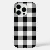 White Black Buffalo Plaid  Case-Mate iPhoneケース (裏面)