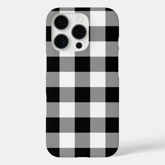 White Black Buffalo Plaid  Case-Mate iPhoneケース (裏面)