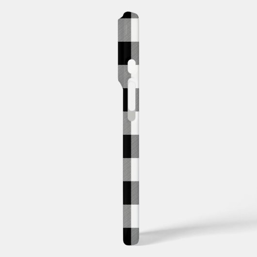 White Black Buffalo Plaid Case-Mate iPhoneケース (裏面 / 左)