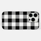 White Black Buffalo Plaid  Case-Mate iPhoneケース (裏面 (横))