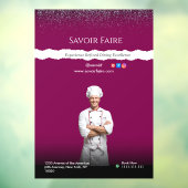 White Black Chef Restaurants and Food Lovers ウィンドウサイン (シート3)