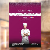 White Black Chef Restaurants and Food Lovers ウィンドウサイン (シート2)