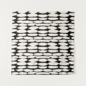 White black dot pattern. shibori circle seamless. タペストリー (正面(横))