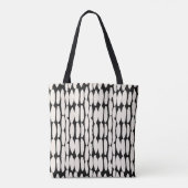 White black dot pattern. shibori circle seamless. トートバッグ (裏面)