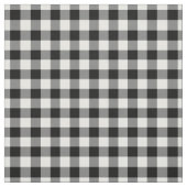 White & Black Gingham Plaid ファブリック (見本)