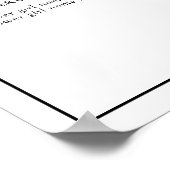 White Black Leafy Crest Monogram Wedding Program ポスター (角)
