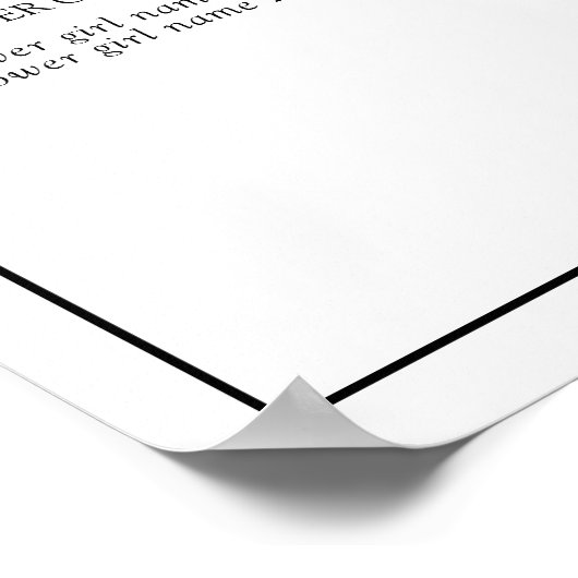 White Black Leafy Crest Monogram Wedding Program ポスター (角)