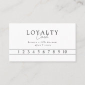 White & Black Minimal Elegant Salon QR Code 名刺 (正面)