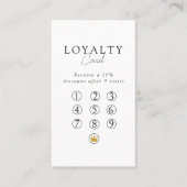 White & Black Minimal Salon QR Code Loyalty 名刺 (正面)