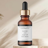 White & Black Modern Cosmetics Dropper Bottle ラベル