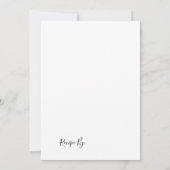 White & Black Recipe Card Digital Download 招待状 (裏面)