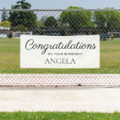 White Black Retirement Congratulations 横断幕 (インサイチュ)