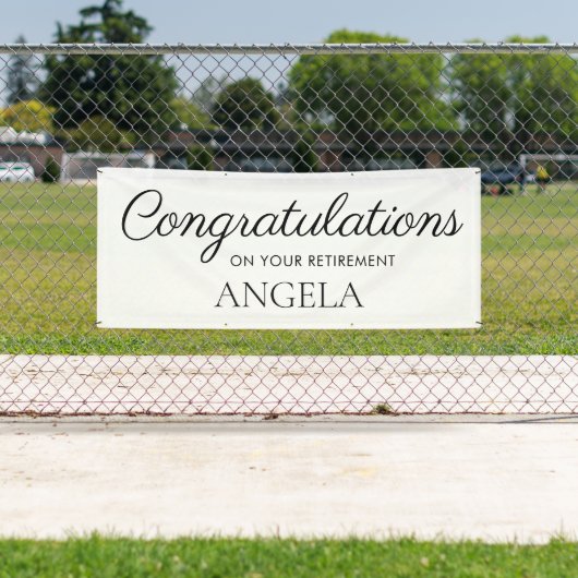 White Black Retirement Congratulations 横断幕 (インサイチュ)