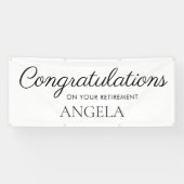 White Black Retirement Congratulations 横断幕 (横)