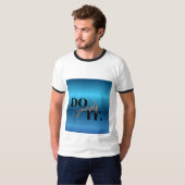 White , Black ringer t shirt with text  Tシャツ (正面フル)