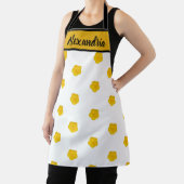 White & Black With Yellow Wildflower Photo エプロン (インサイチュ)