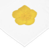 White & Black With Yellow Wildflower Photo テーブルクロス (アングル)