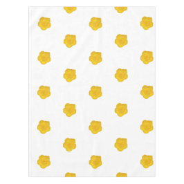 White & Black With Yellow Wildflower Photo テーブルクロス