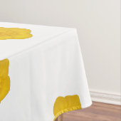 White & Black With Yellow Wildflower Photo テーブルクロス (インサイチュ)