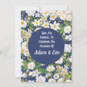 White Bloom Wedding Invitation  招待状 (正面)