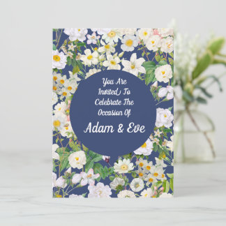 White Bloom Wedding Invitation  招待状