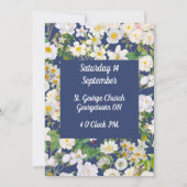 White Bloom Wedding Invitation  招待状 (裏面)