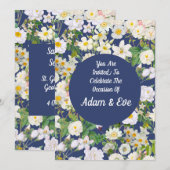 White Bloom Wedding Invitation  招待状 (正面/裏面)