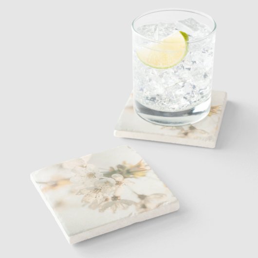 White Blossomの自然写真 ストーンコースター (横)