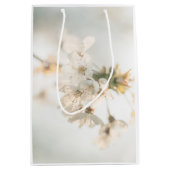 White Blossomの自然写真 ミディアムペーパーバッグ (正面)