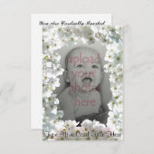 White Blossom招待状パーソナライズされたRSVPカード 招待状 (正面/裏面)