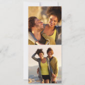 White Blossom金ゴールドスクリプト2写真結婚の 招待状 (裏面)