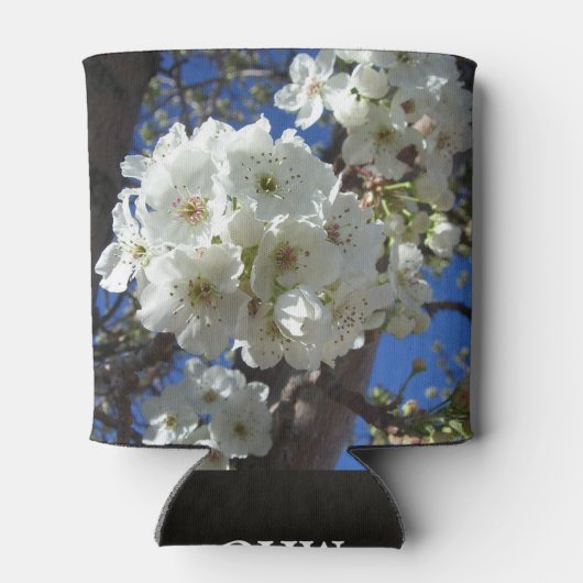 White Blossoms I Spring Flowering Tree 缶クーラー (裏面)